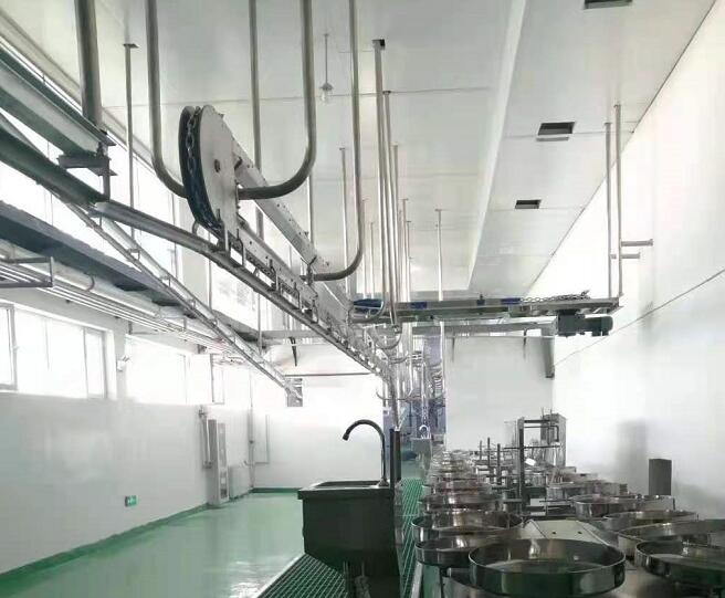客户定制的屠宰机械设备流水线已经安装