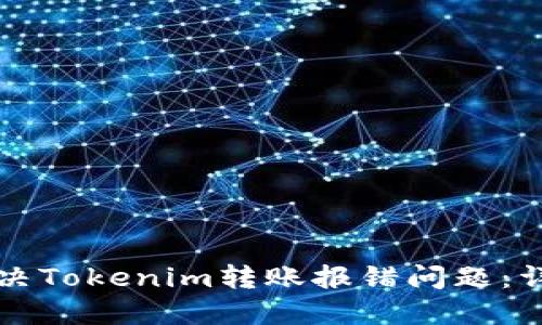 如何解决Tokenim转账报错问题：详细指南